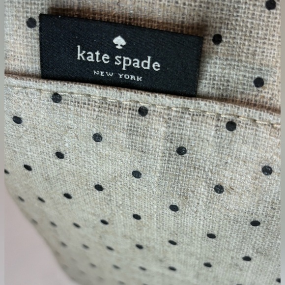 👜 Kate Spade New York Polka Dot Lunch Tote - Cream and Black 🌟 - Picture 7 of 11